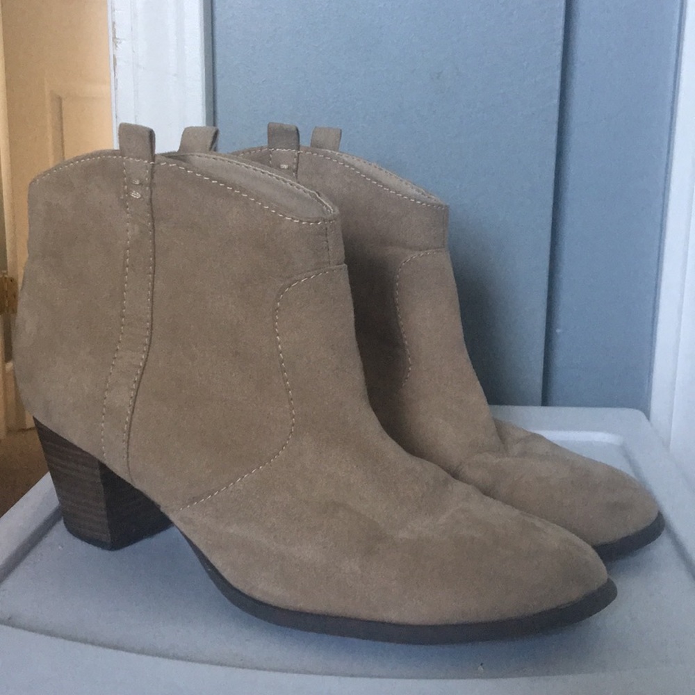 Tan ankle booties